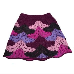 Handmade Crocheted Purple Skirt Size 4